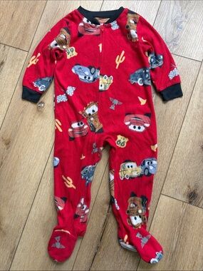Disney Pixar Cars Footed Pajamas 2T Mater Lightning McQueen